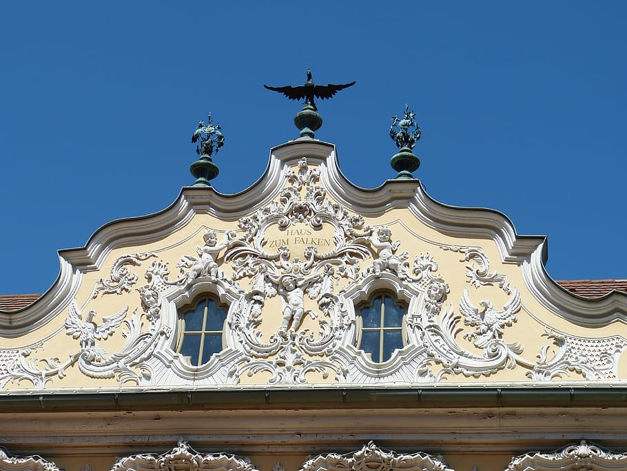 würzburg, bavaria, swiss francs, historically, building, facade, HD wallpaper