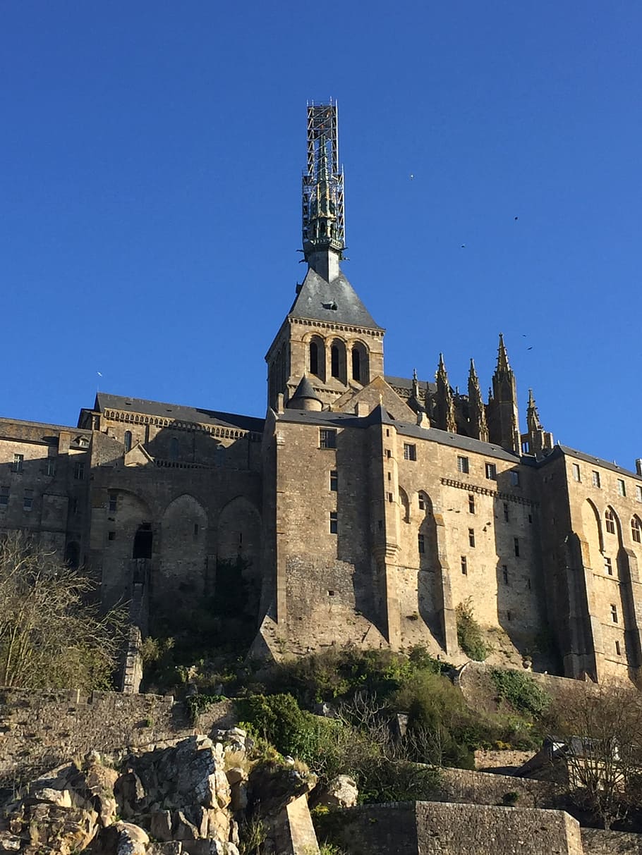 mount, saint, michel, architecture, built structure, building exterior HD wallpaper
