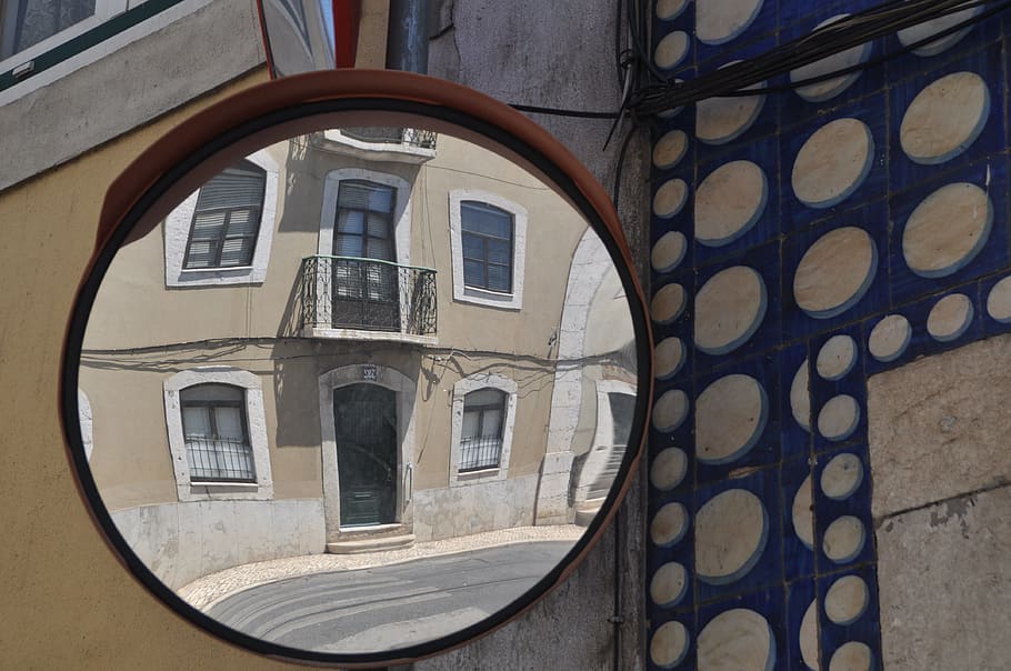 Mirror, House, Facade, Mirroring, house facade, city, building HD wallpaper