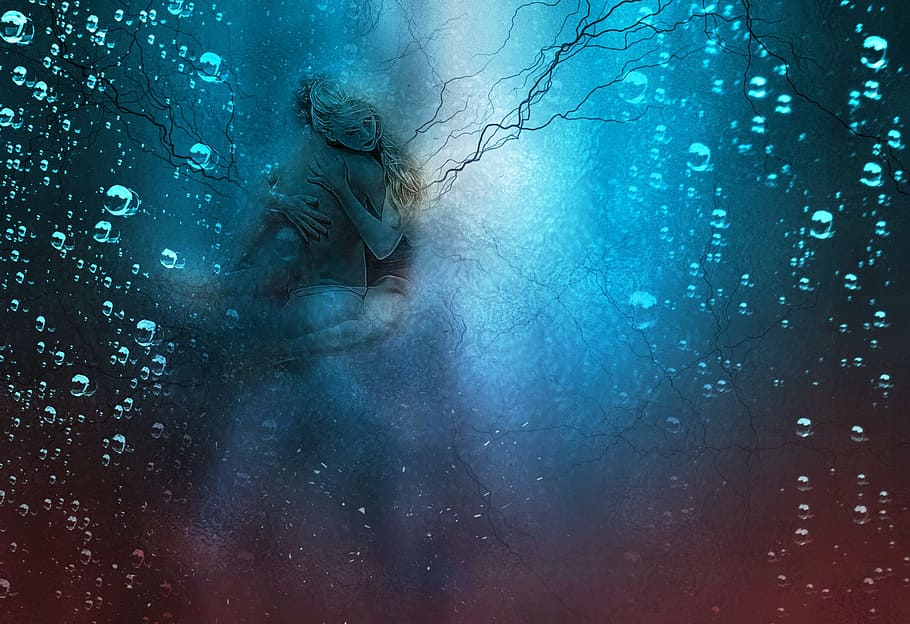 blue abstract illustration, ballet, dance, performance, ballerina HD wallpaper