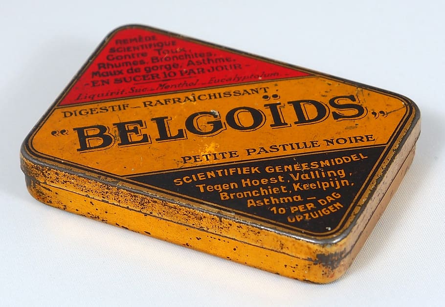 belgoids, packaging, old, dutch, box, tin, retro, historic, HD wallpaper