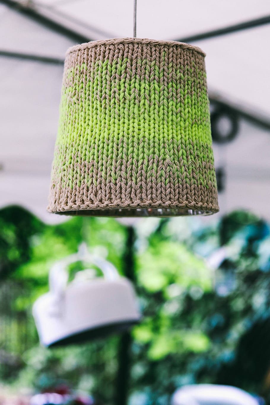 Woolen lamp covers, fabric, soft, electric Lamp, decoration, focus on foreground HD wallpaper