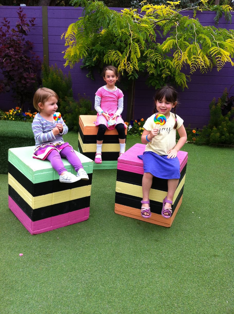 three, girls, playing, childhood, full length, females, women HD wallpaper