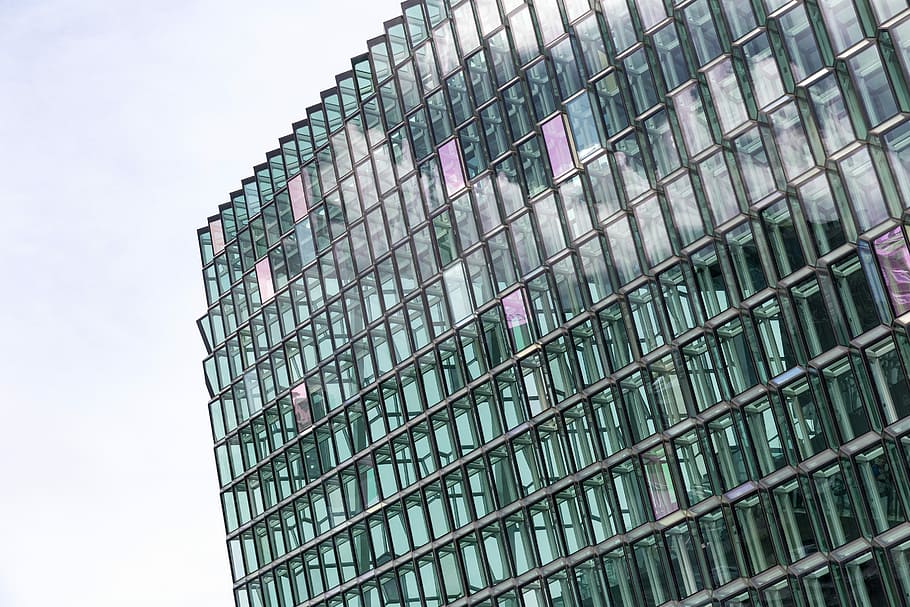 photo of curtain wall building, architecture, harpa, reykjavik, HD wallpaper