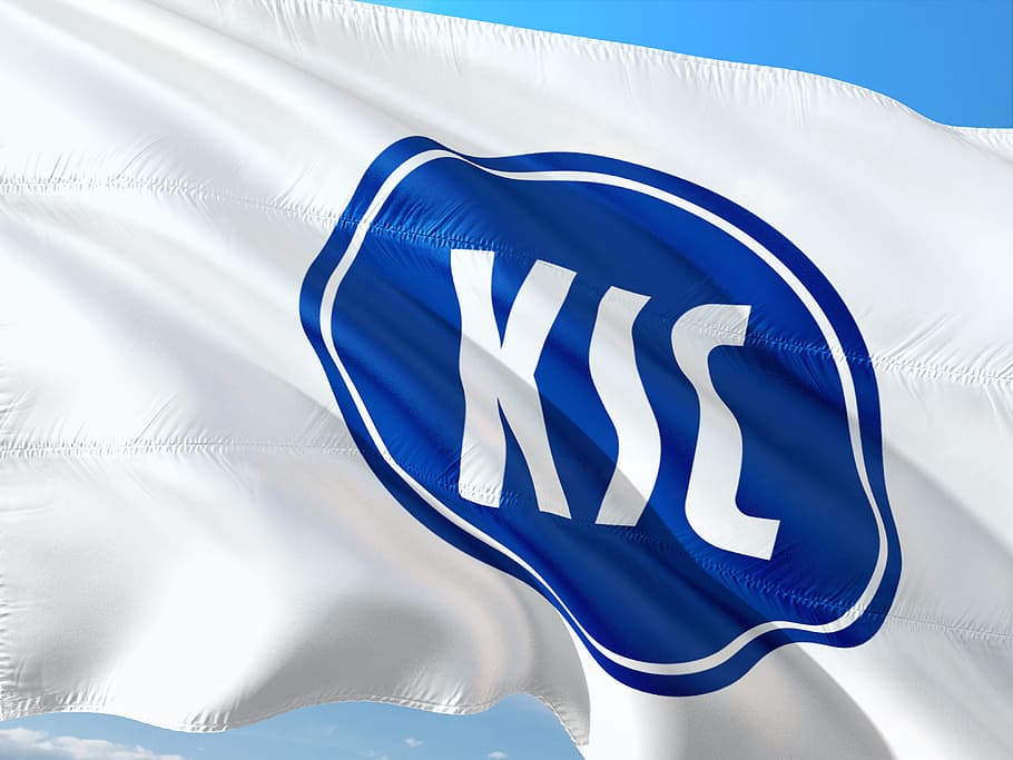 flag, logo, football, 2, bundesliga, ksc, karlsruher sc, blue, HD wallpaper