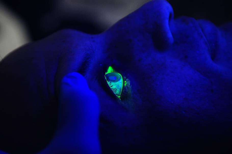 person with green eye, Laser, Light, Examination, ophthalmology HD wallpaper
