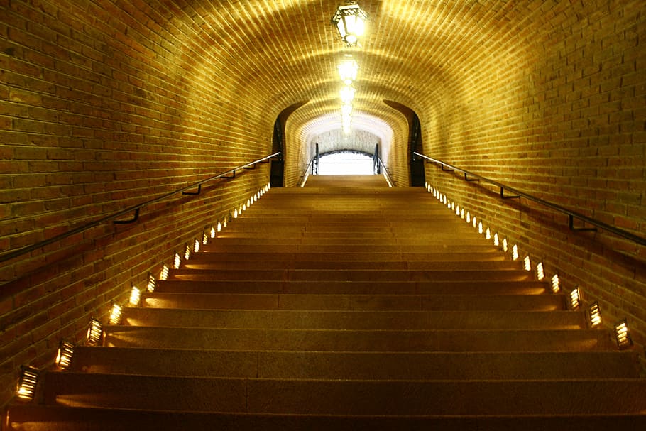 lamp, hall, stairs, light, cava, wines, the way forward, architecture HD wallpaper