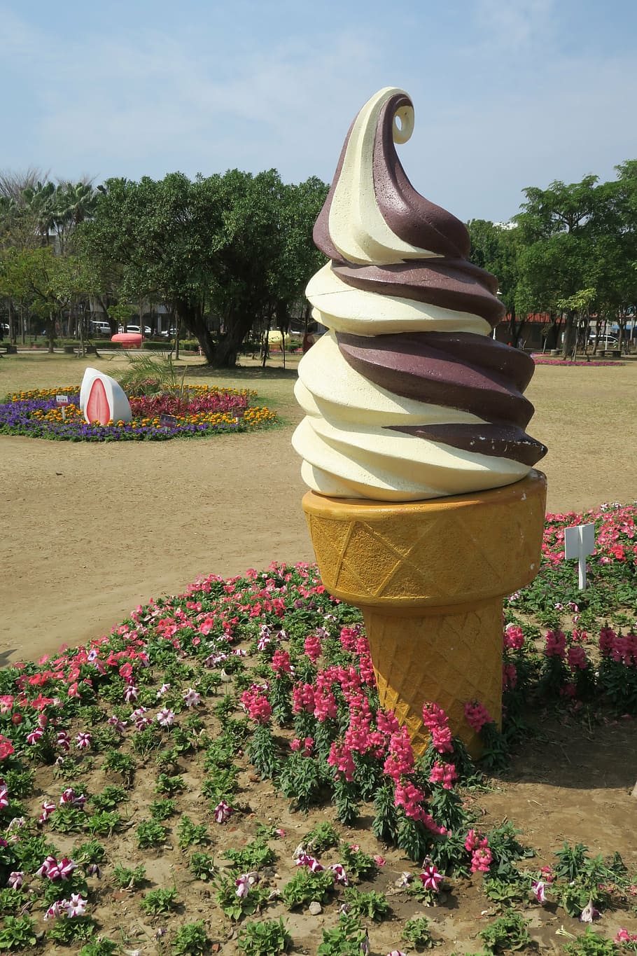 tainan's flowers offering, ice cream, duckweed farm park, plant, HD wallpaper