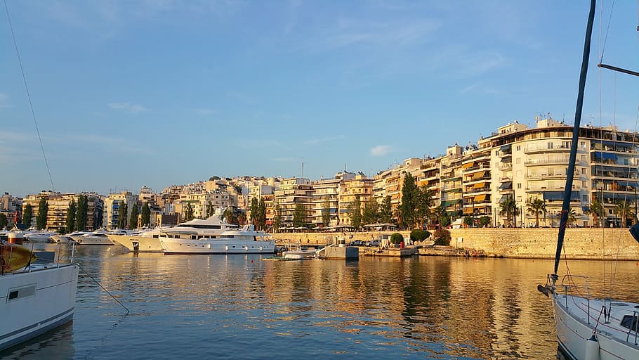 greece, see, pireas, pireus, boat, mediterranean, greek, seeing HD wallpaper