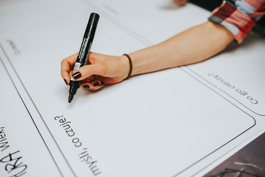 Brainstorming session with creative designers, people, work, hands HD wallpaper
