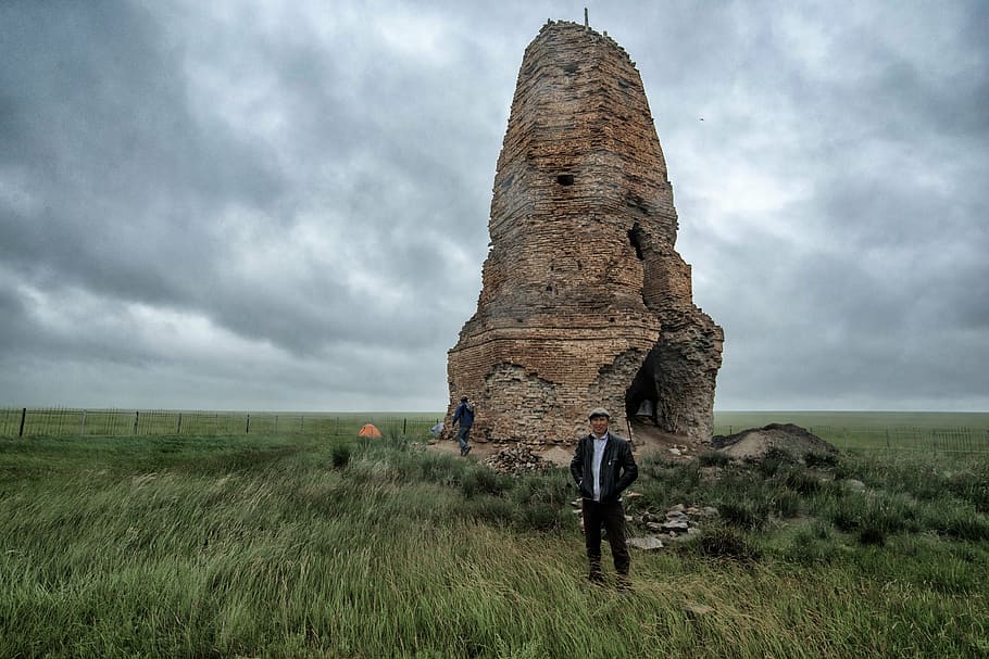 ruins, herurenbazu stupa, mongolia eastern, dornodo plains, HD wallpaper