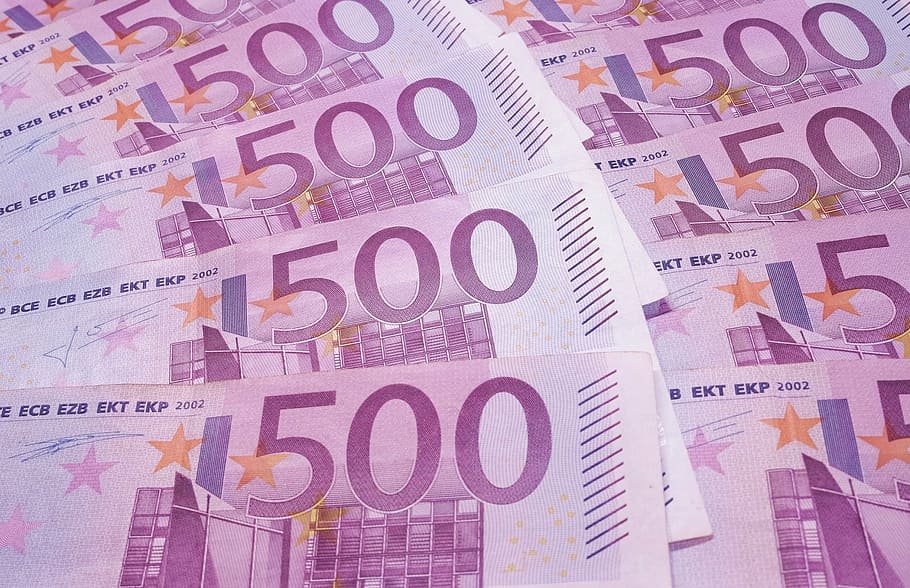 500 banknotes, money, euros, finance, paper, currency, exchange, HD wallpaper