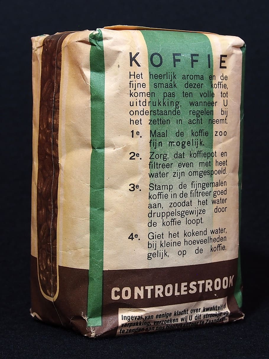 coffee, package, paper, bag, product, old, dutch, powder, drink HD wallpaper