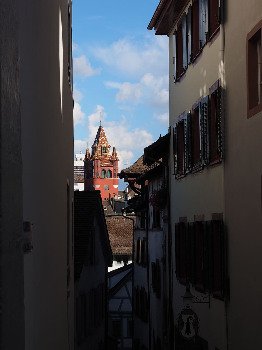 Basel, Town Hall, Town Hall Tower, Streets, road, city, eng HD wallpaper