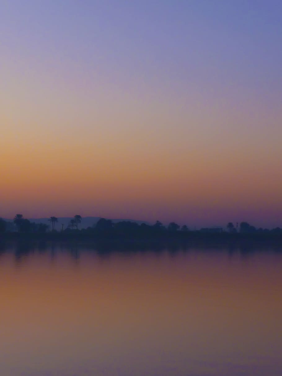 nile, egypt, sunset, river, nature, dusk, outdoors, landscape HD wallpaper