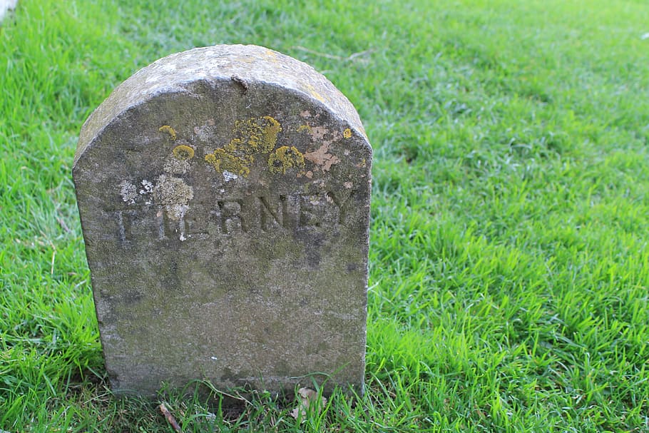 headstone, rip, tombstone, graveyard, grass, plant, cemetery, HD wallpaper