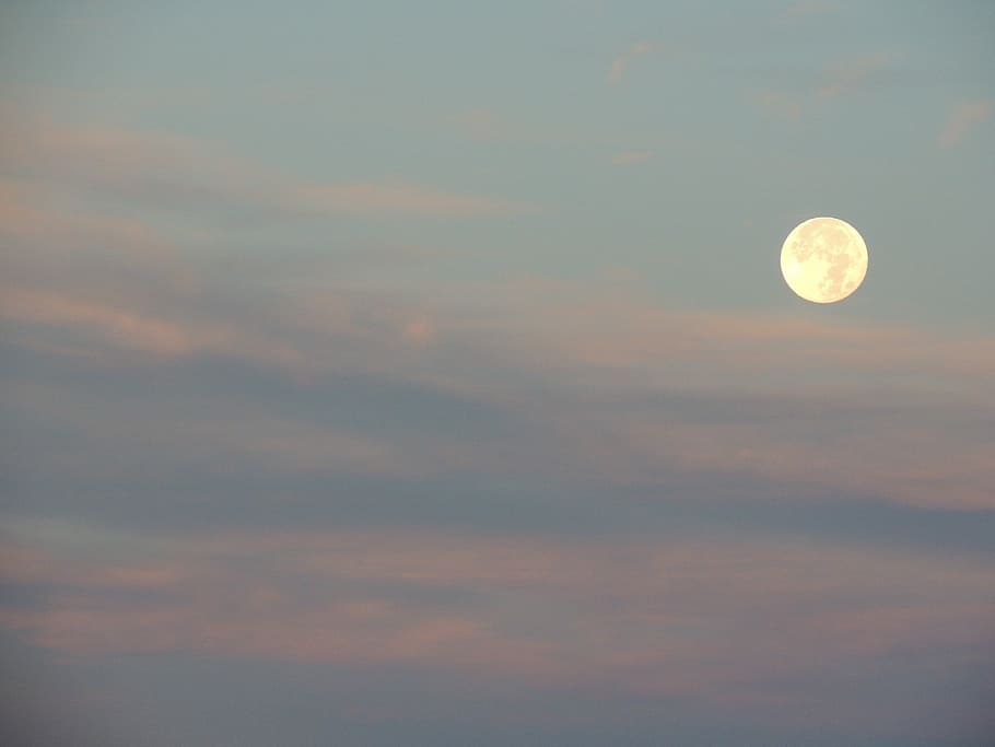 Moon, Cloudy, Lunar, Moonlight, full, sky, scenics, beauty in nature HD wallpaper