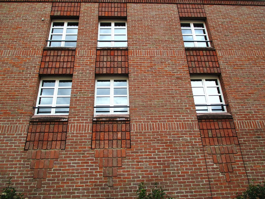 architecture, facade, brick, window, hotel, stein am rhein HD wallpaper