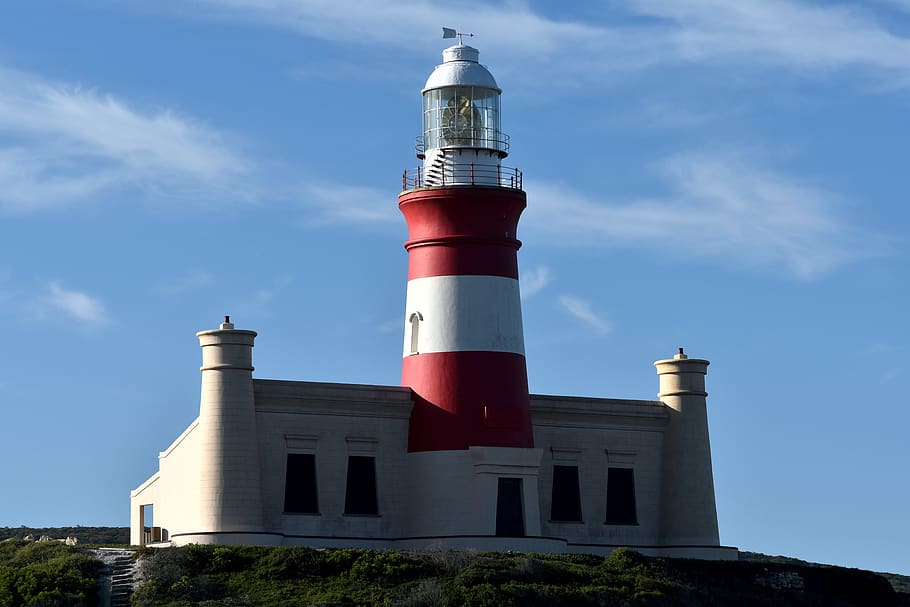 lighthouse, cape agulhas, africa, southern tip, marine, built structure, HD wallpaper