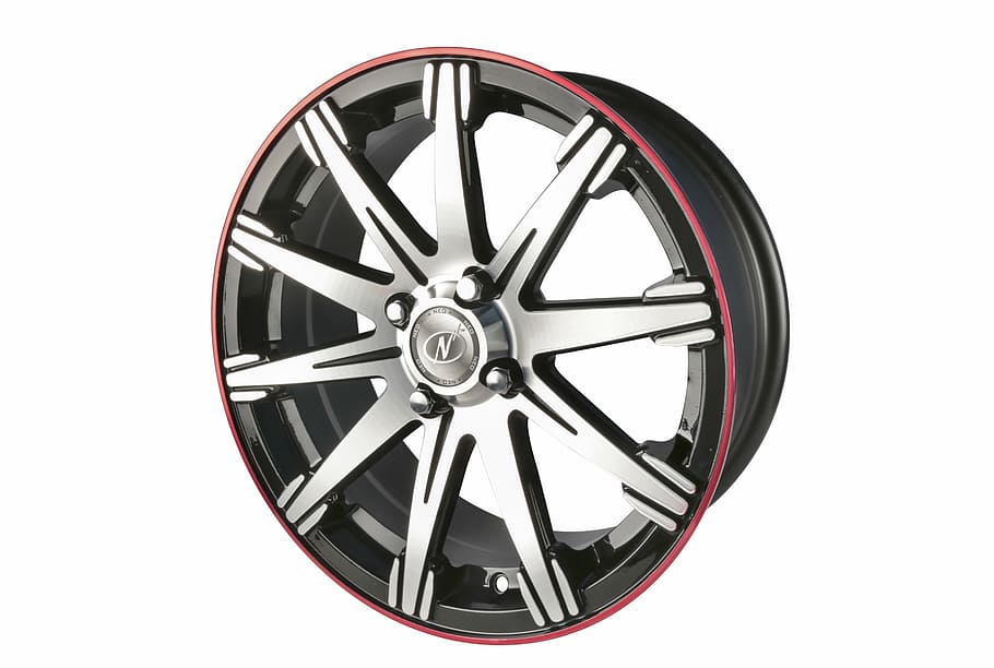 gray multi-spoke vehicle wheel, alloy, car, old-fashioned, white background HD wallpaper