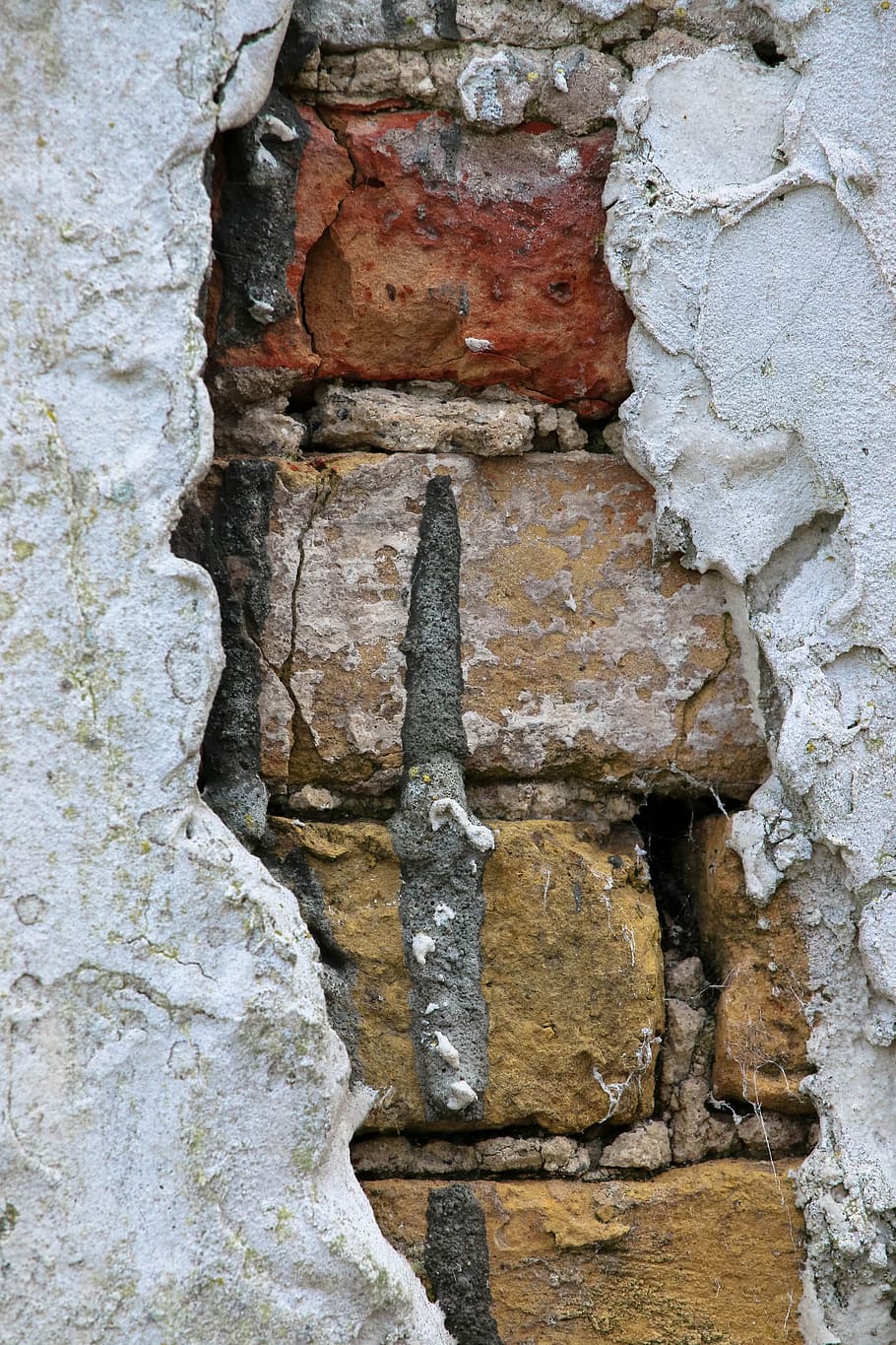 wall, old, add, broken, plaster, built structure, architecture HD wallpaper