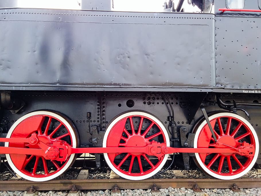 locomotive, train, wheels, rails, railway, steam locomotive HD wallpaper