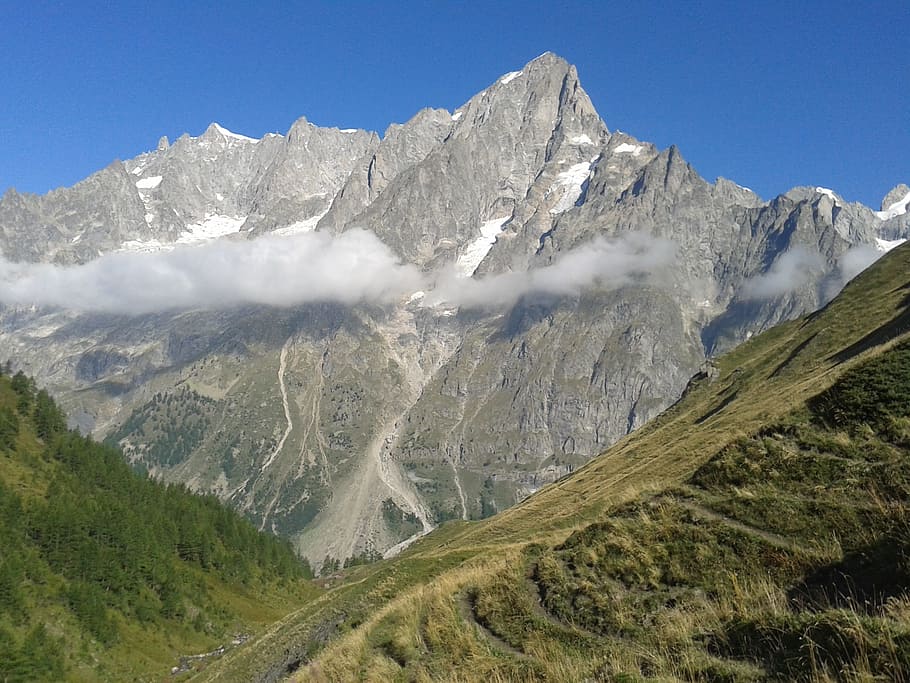 mountain, summit, panoramic, snow, nature, valle d'aosta, monti HD wallpaper