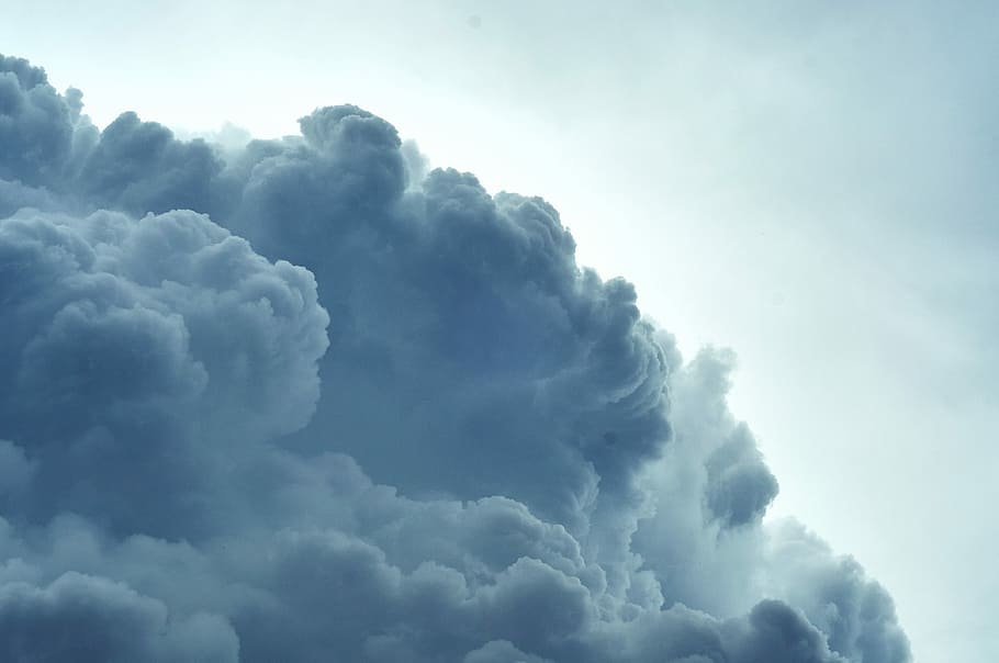 Nimbus clouds, white clouds, smoke, dark, storm, mood, cloud - sky HD wallpaper