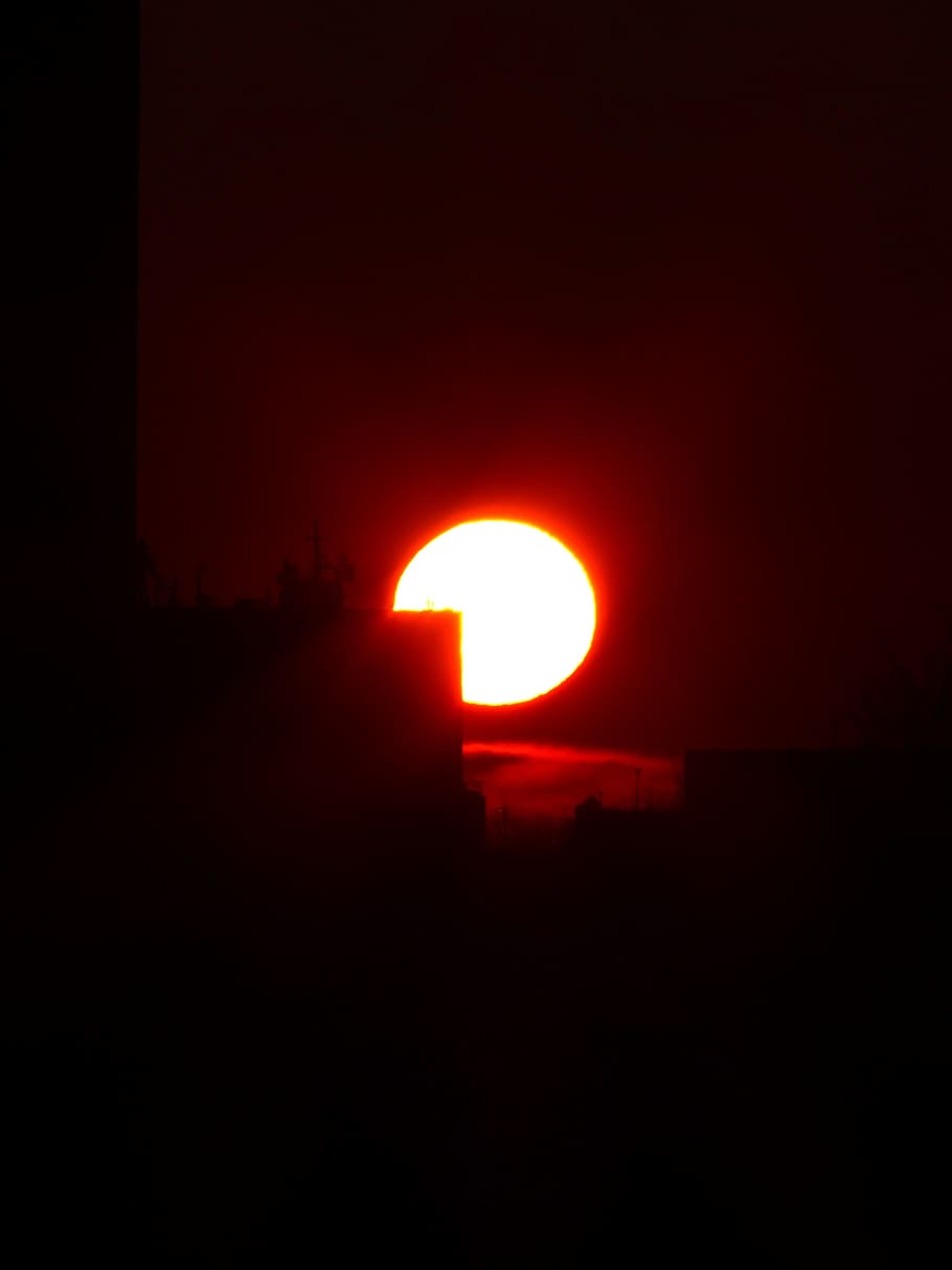 Sun, Solar Disk, Fireball, Sunset, afterglow, abendstimmung HD wallpaper