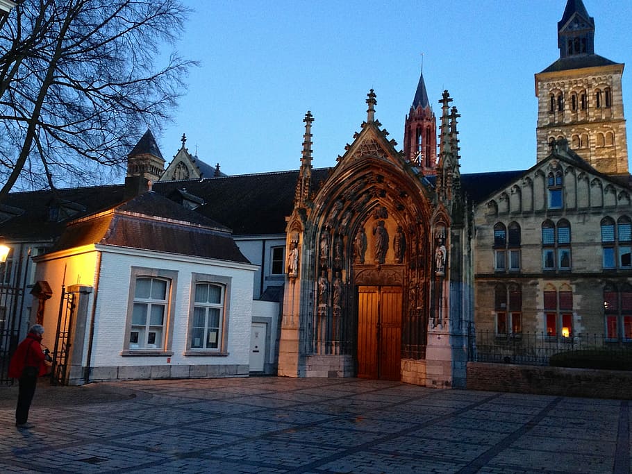 Maastricht, St Servatius, Evening, architecture, building exterior HD wallpaper