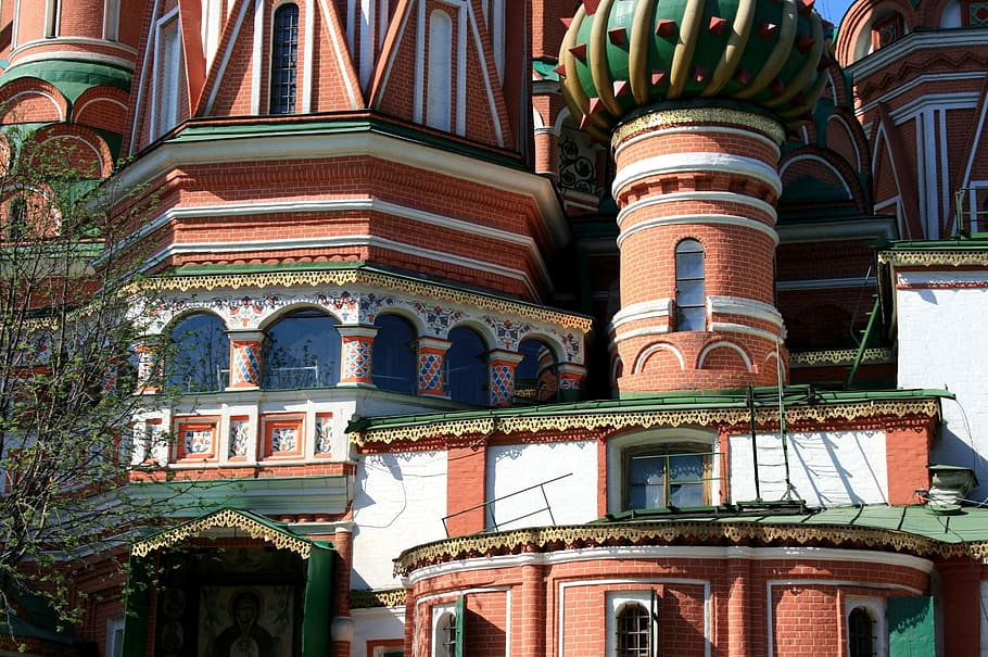 st basil's cathedral, multicolored, windows, decorative, cupola, HD wallpaper