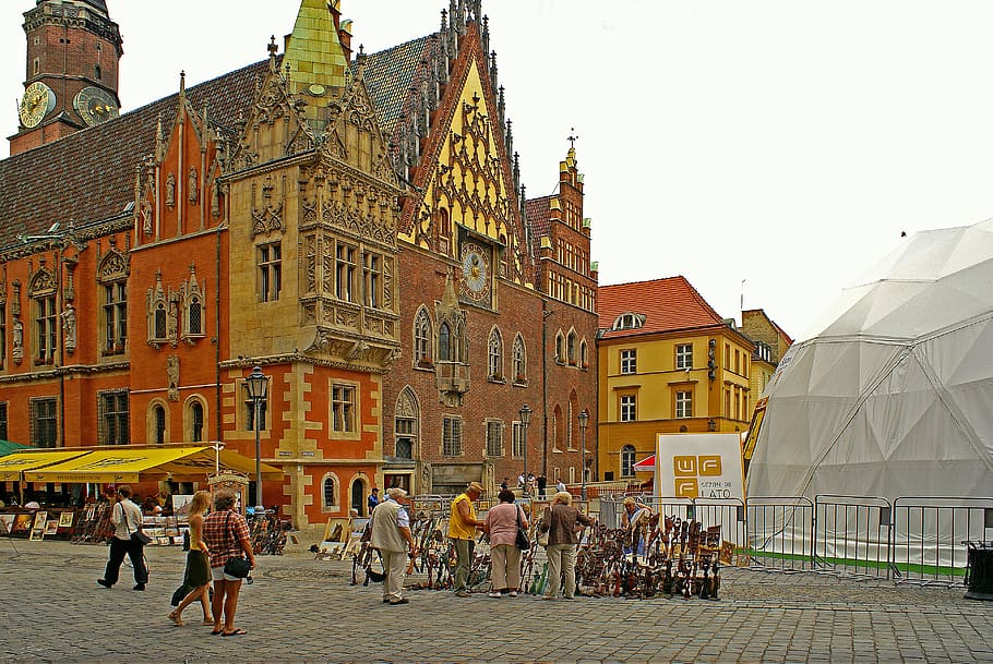 town hall, wrocław, the city centre, lower silesia, architecture, HD wallpaper
