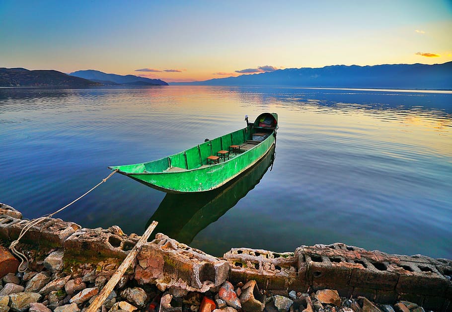 lake, ship, river, water, nautical vessel, sea, transportation HD wallpaper