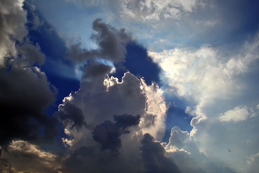 sky, dark, cloudy, miracle, dramatic, beauty, beautiful, cloud - sky HD wallpaper