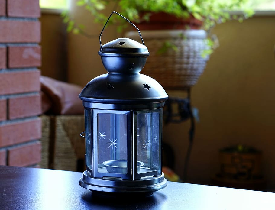 black candle rack near green plant, Candil, Light, Lantern HD wallpaper