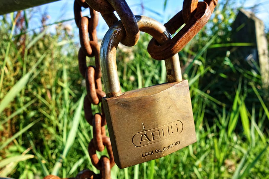 lock, padlock, chain, security, access, no access, safekeeping HD wallpaper