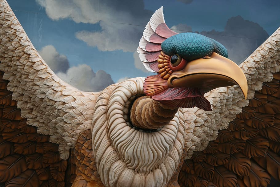 mythical bird illustration, image, theme, fantasy, cultures HD wallpaper