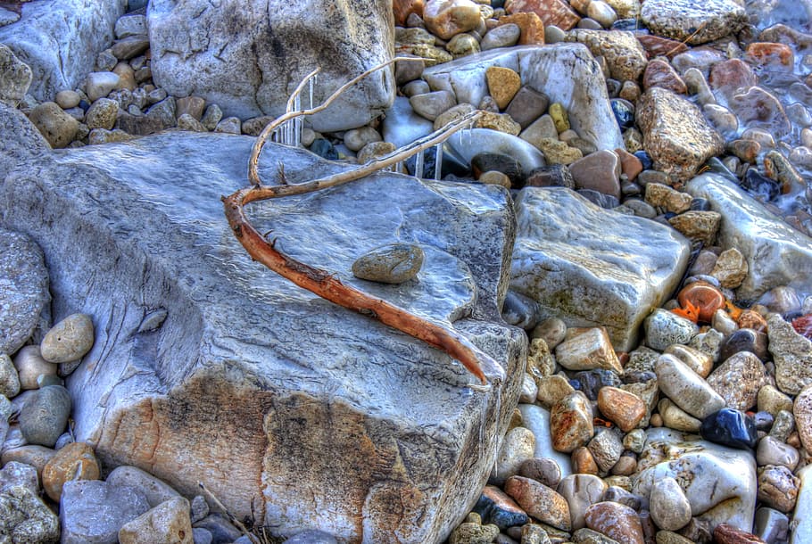 rock, stone, ice, winter, texture, detail, solid, rock - object HD wallpaper