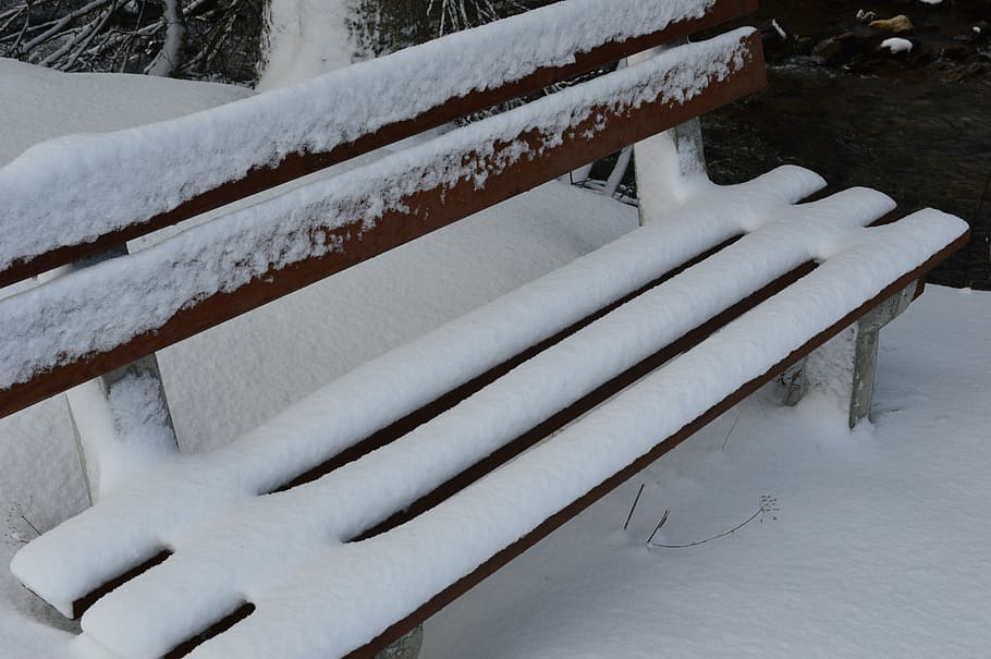 Bank, Snow, Winter, Wintry, Snowy, winter magic, cold temperature HD wallpaper