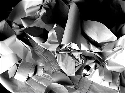 bundle of crumpled paper, shredded, shredder, document, recycling HD wallpaper