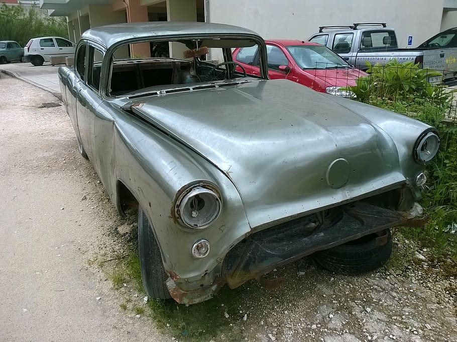 car, automobile, oldtimer, abandoned, rusted, damaged, land Vehicle HD wallpaper