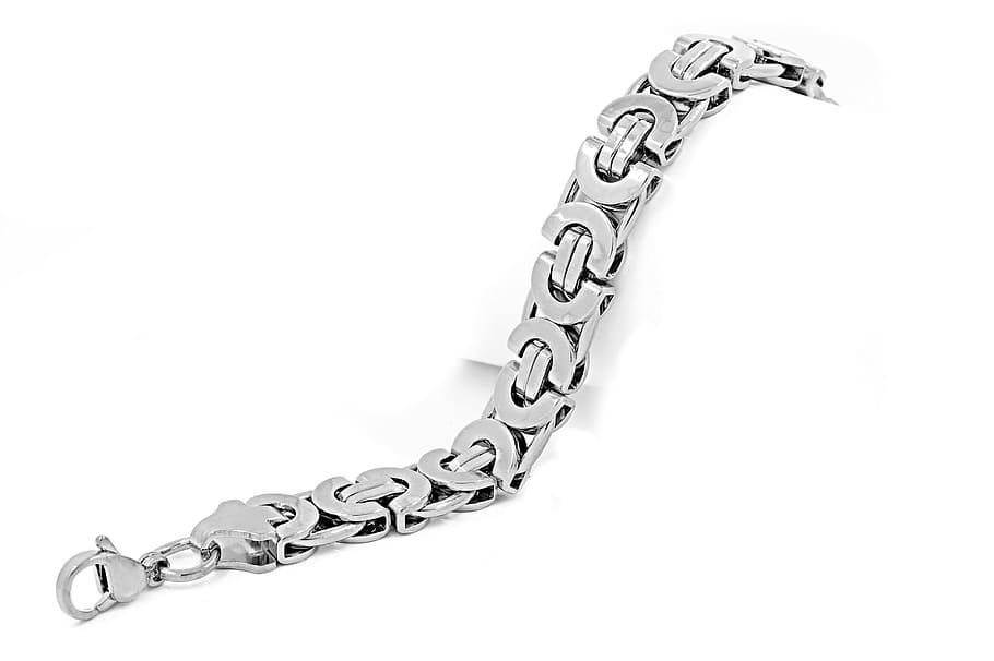 Stainless, Background, White, Bracelet, steel, gold, jewelry HD wallpaper