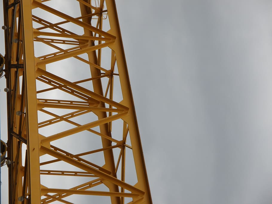 structure, metal, yellow, mast, no people, built structure HD wallpaper