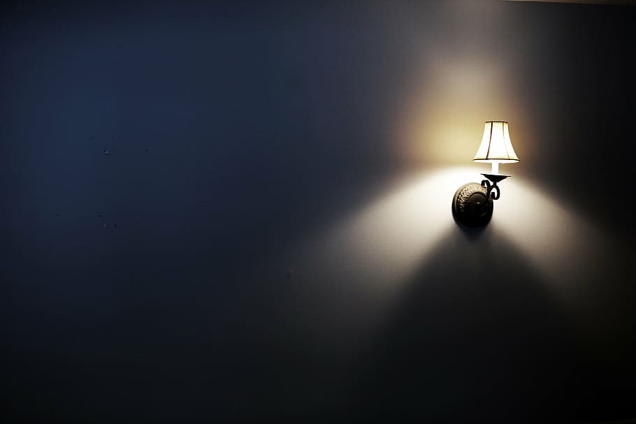 lamp, light, sconce, wall, wall light, royalty  images, lighting equipment, HD wallpaper