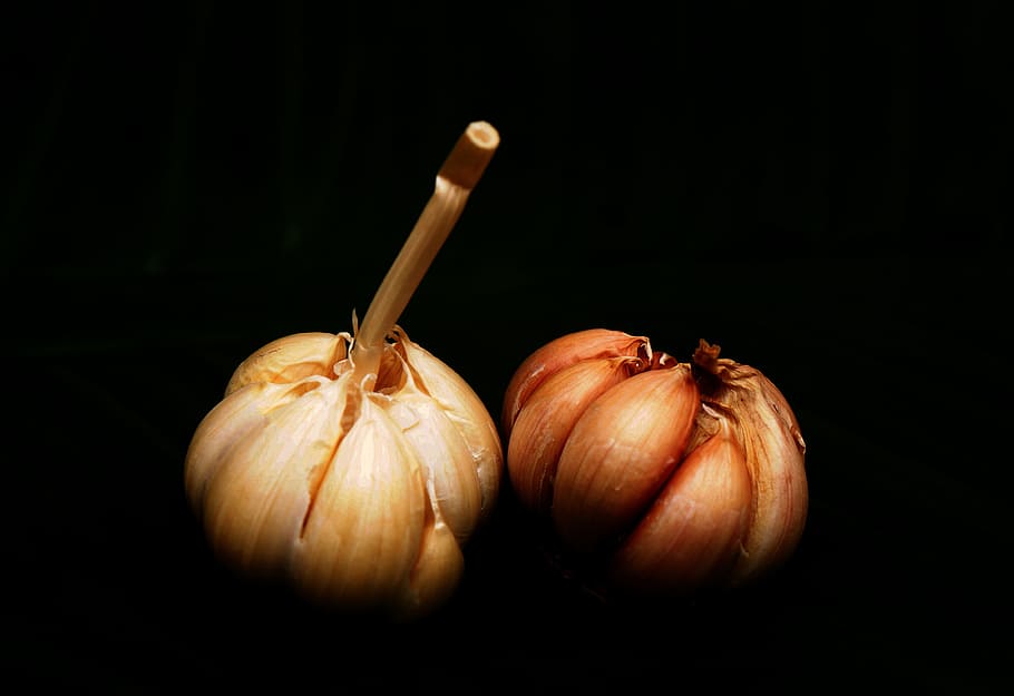 spices, garlic, dark, food, food and drink, healthy eating HD wallpaper