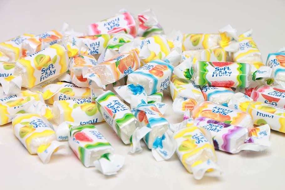candy, chews, sweets, assorted, flavor, soft, food, bonbon HD wallpaper