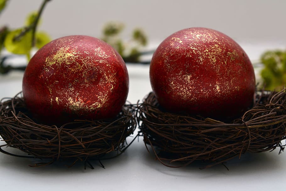 easter eggs, easter nest, decoration, easter decoration, happy easter HD wallpaper
