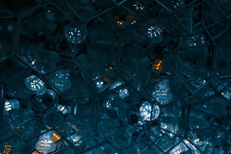 LED bulb lot, bulbs, lights, cage, gaslight, flashbulb, strobotron HD wallpaper