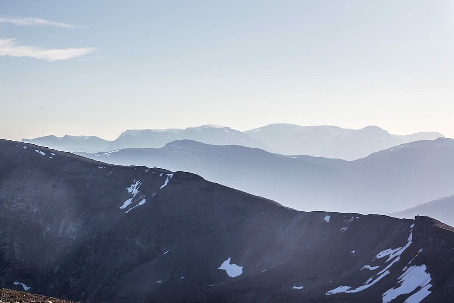 snow covered mountain, tundra mountain range during day, nature, HD wallpaper