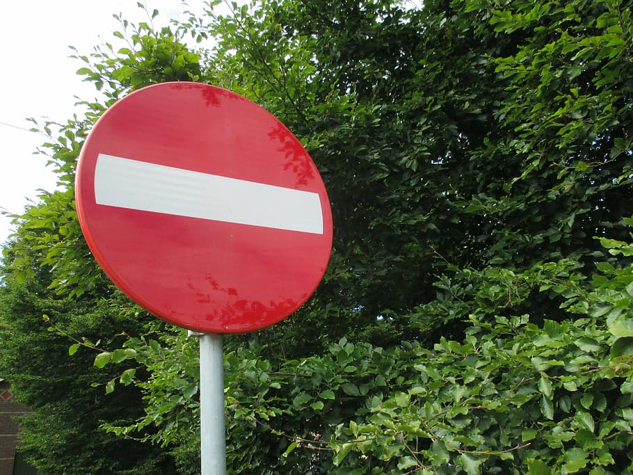 traffic sign, no entry, do not enter, red, forbidden, roadsign, HD wallpaper